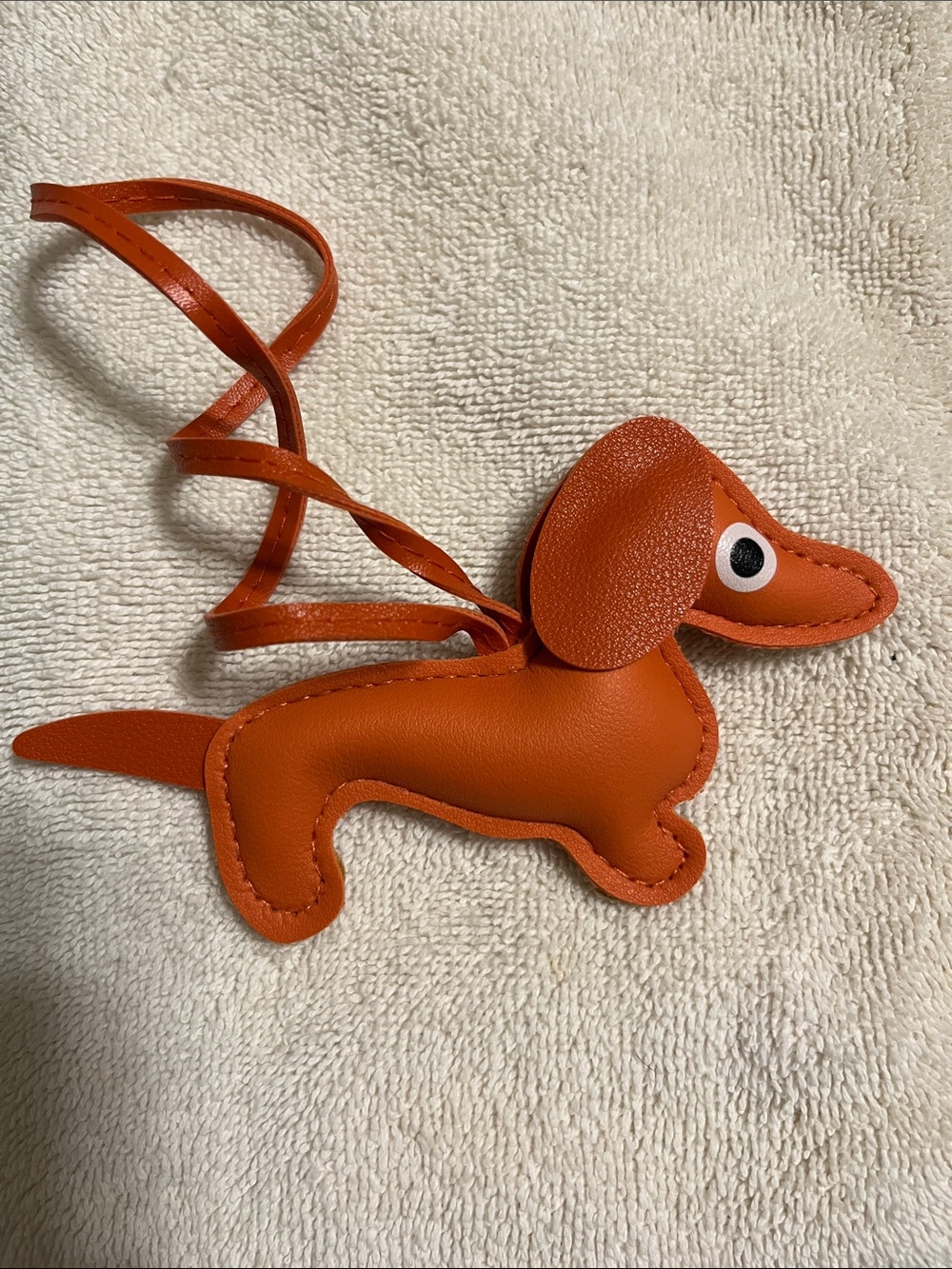 New Orange Tangerine Dog Dachshund Crossbody Charm Bag - Picture 4 of 6